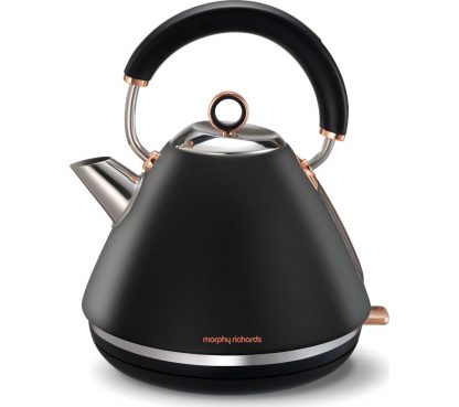MORPHY RICHARDS Accents 102104 Traditional Kettle - Black & Rose Gold, Black