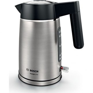 BOSCH DesignLine TWK5P480GB Jug Kettle - Black & Silver, Black