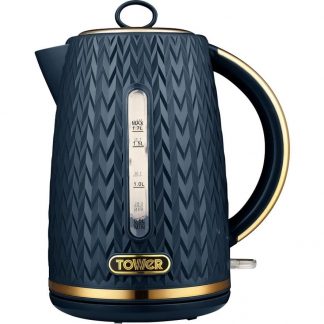 TOWER Empire Collection T10052MNB Jug Kettle - Midnight Blue, Blue