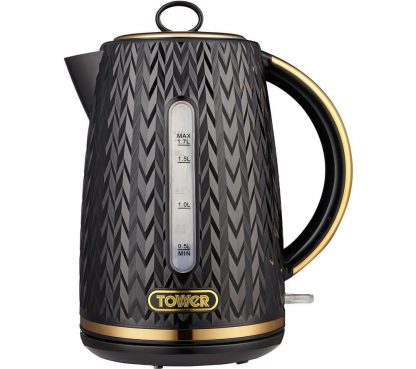 TOWER Empire Collection T10052BLK Jug Kettle -  Black, Black